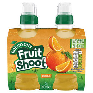 Robinsons Fruit Shoot No Added Sugar Orange 4 Pack