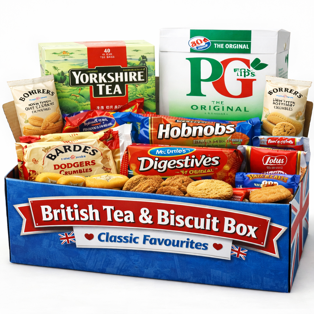 British Tea & Biscuit Box - Classic Favourites | UK Tea Time Bundle