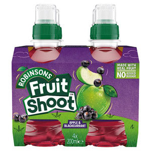 Robinsons Fruit Shoot Apple & Blackcurrant No Added Sugar 4 Pack