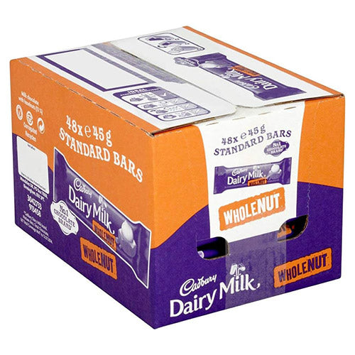 Cadbury Dairy Milk Wholenut - 48 x 45g