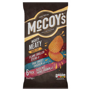 McCoys Meaty Crisps 6 Pack