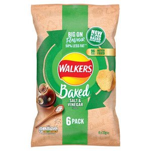 Walkers Baked Salt and Vinegar Crisps 6 Pack