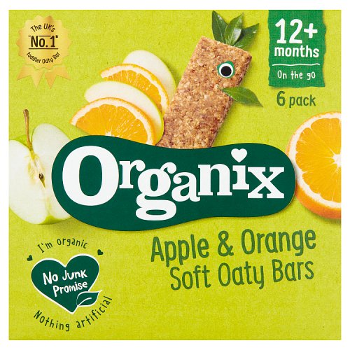 Organix 12 Month Apple & Orange Bars 6 Pack