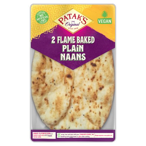 Pataks Plain Naan Bread 2 Pack