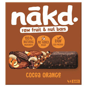 Nakd Free From Cocoa Orange 4 Pack